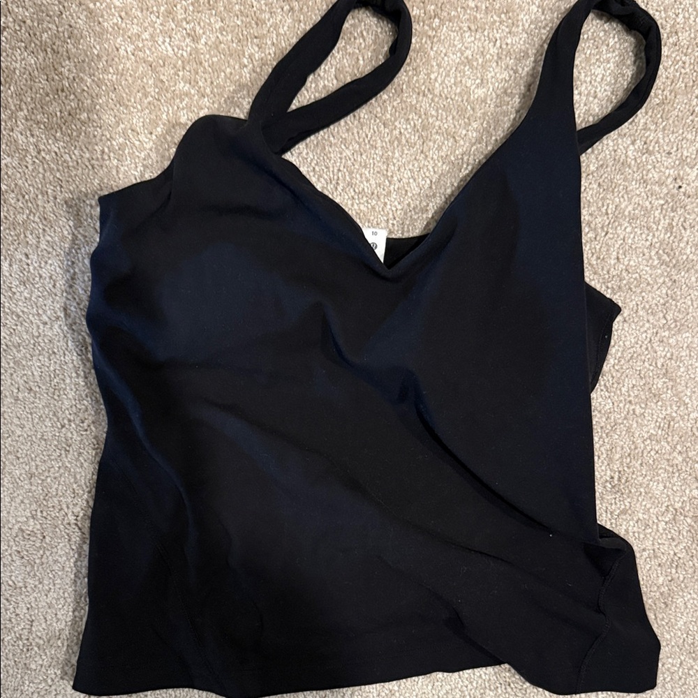lululemon athletica align crop tank with built in bra